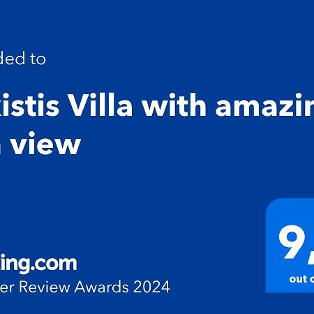 Alkistis Villa With Amazing Sea View Maroulás Dış mekan fotoğraf