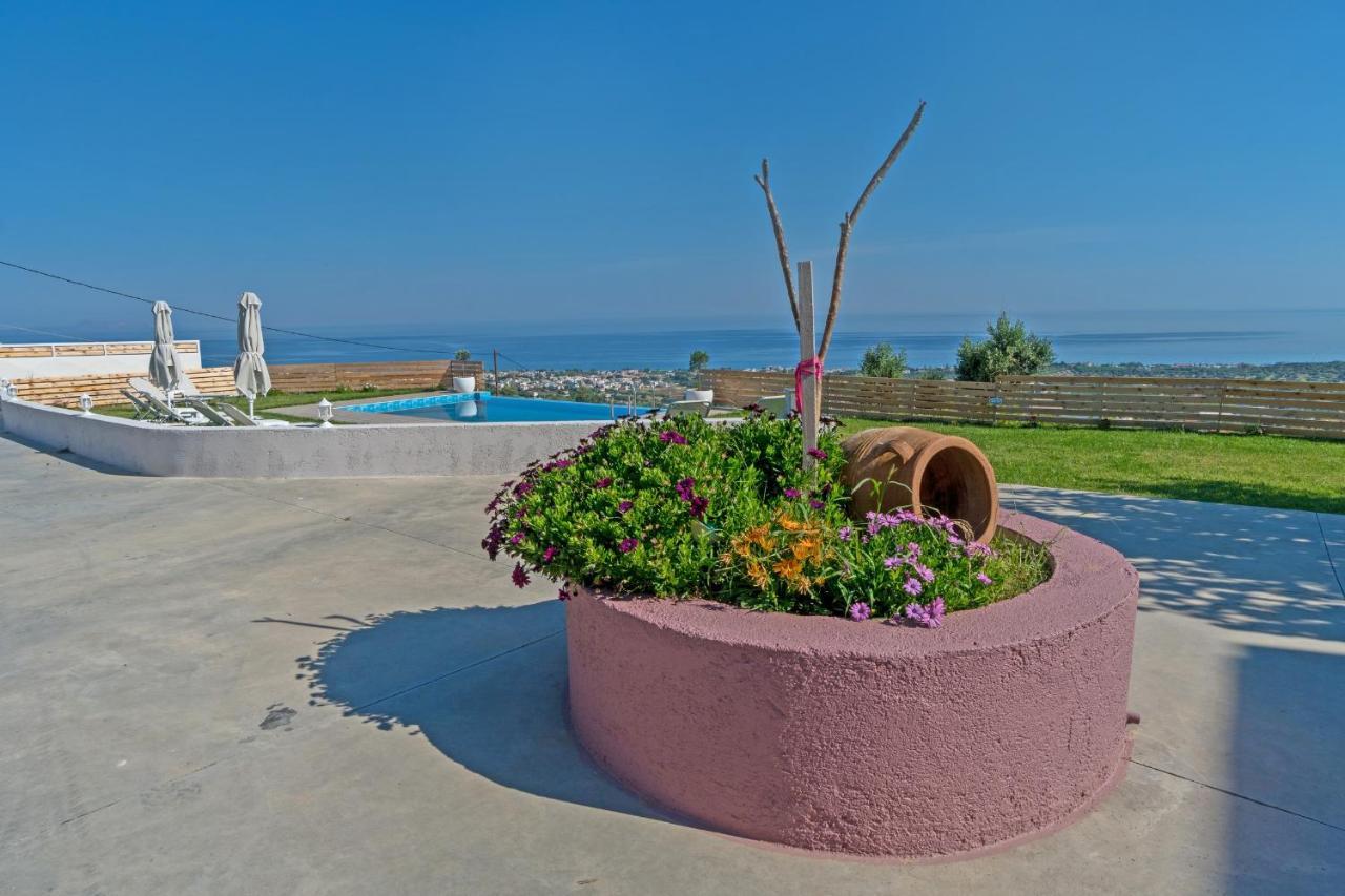 Alkistis Villa With Amazing Sea View Maroulás Dış mekan fotoğraf
